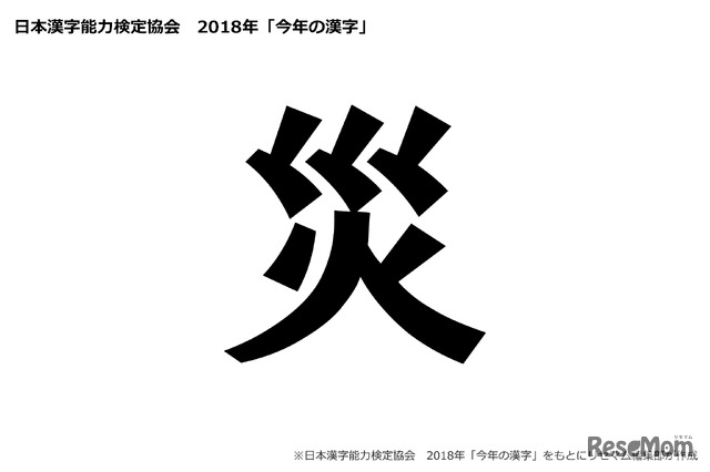 今年の漢字2018「災」