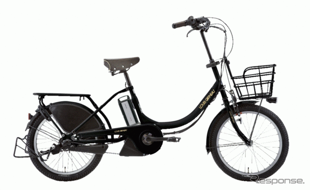 ルイガノ初の3人乗りに対応した電動アシスト自転車「アセントデラックス」（マットブラック）
