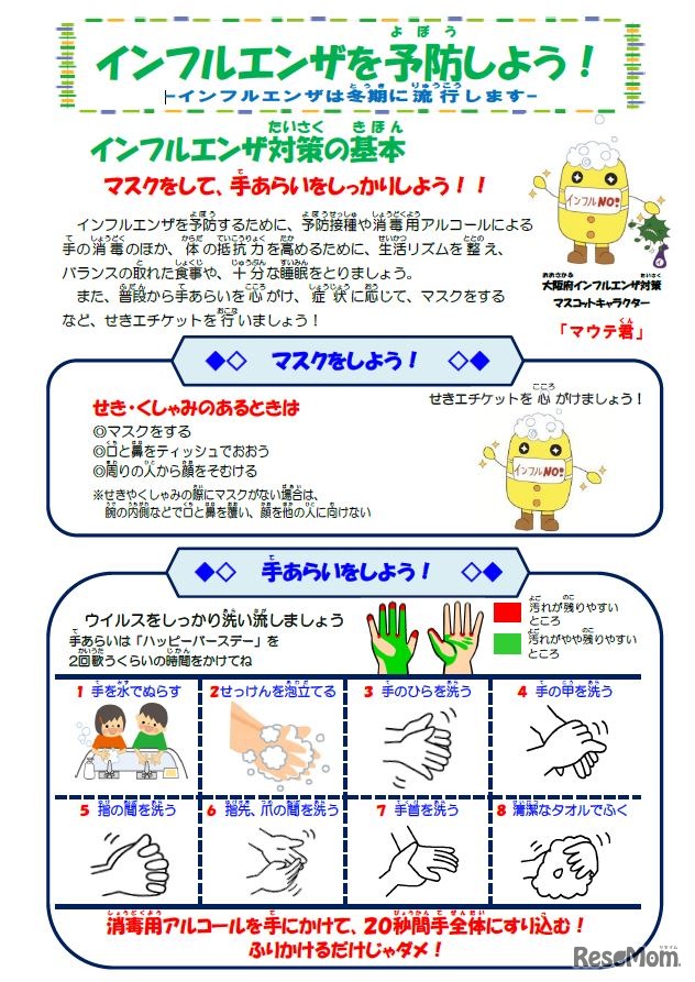 インフルエンザ啓発リーフレット