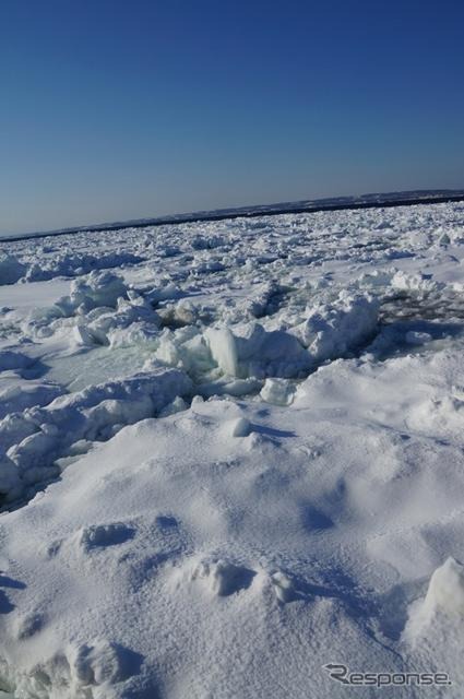 北海道網走の流氷船 オーロラ号 が3月31日まで運行中（撮影日：1月25日）