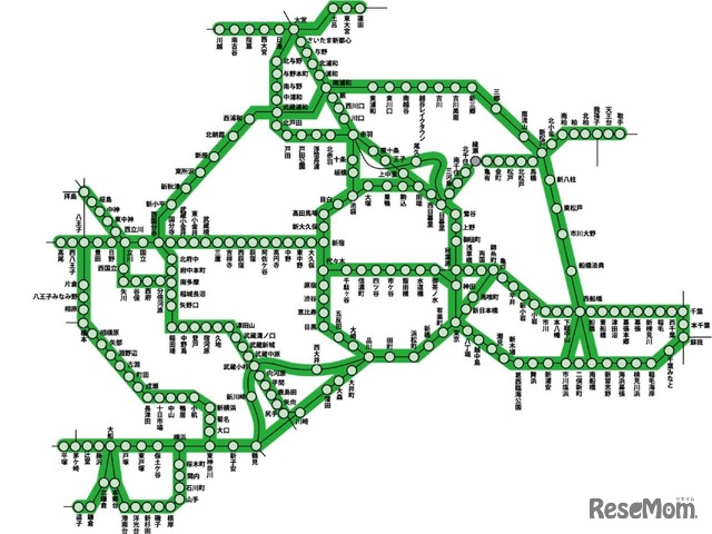 「まもレール」路線図