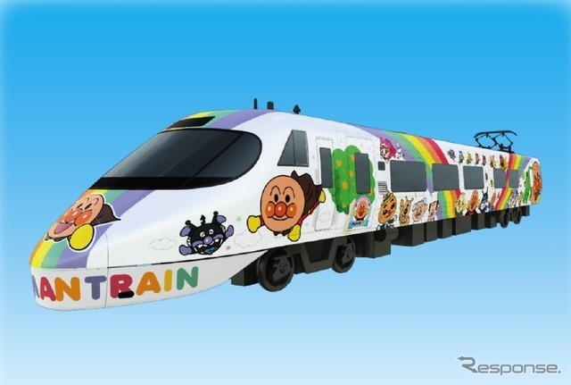 8000系電車「アンパンマン列車」のイメージ。「宇和海アンパンマン列車」はこのイメージが受け継がれる。