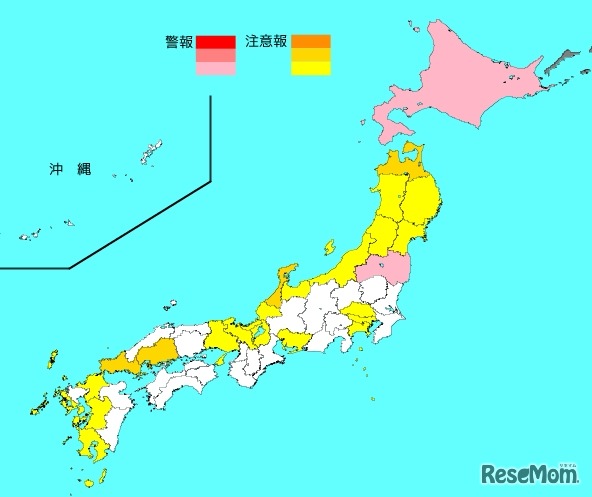 インフルエンザ流行レベルマップ