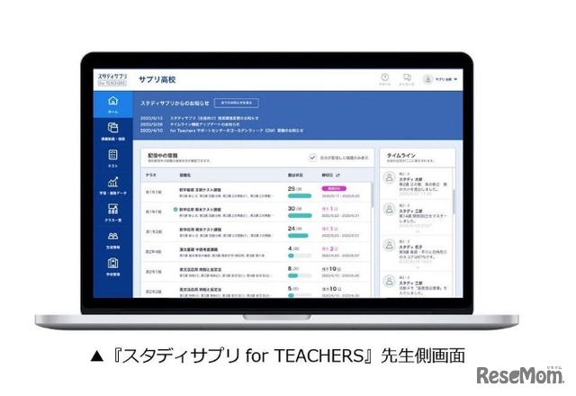 「スタディサプリ for TEACHERS」先生側画面