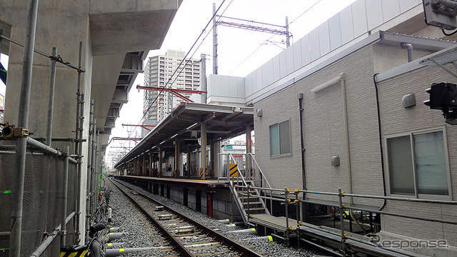 竹ノ塚駅 高架化工事（2020年5月12日撮影）