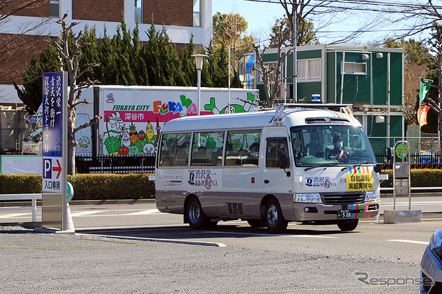 埼玉県初の自動運転 路線バス、埼玉工業大学の自動運転バス教材を採用