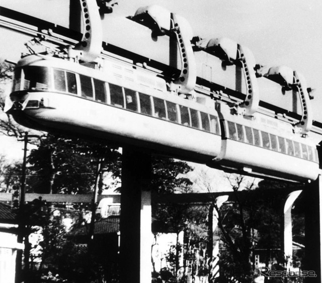 1958年、開業直後の上野モノレール