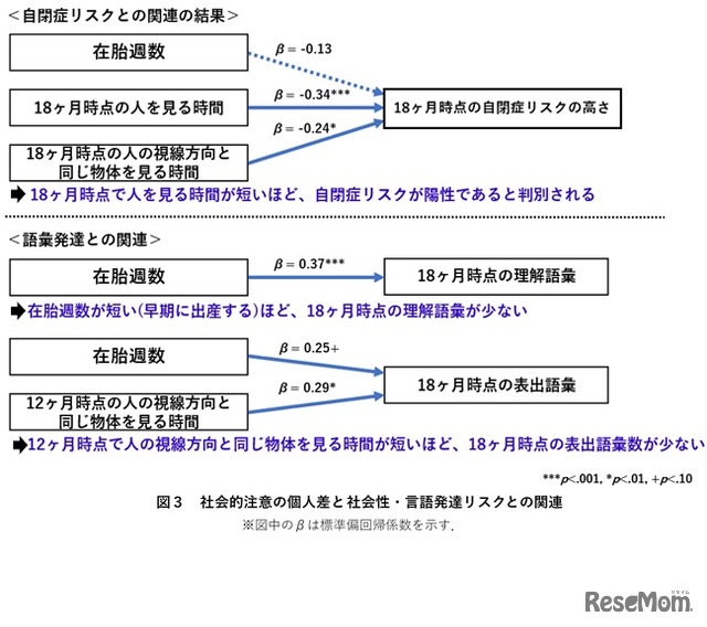 社会的注意の個人差と社会性・言語発達リスクとの関連