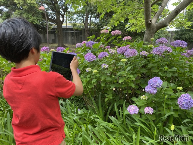 キーボード上部にあるWebカメラ（アウトカメラ）で撮影