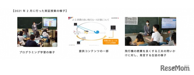 2021年2月に行った実証授業のようす