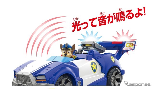 DX変形ビークル チェイス スーパーポリスカー　(c) Spin Master Ltd. PAW PATROL and all related titles, logos, characters; and SPIN MASTER logo are trademarks of Spin Master Ltd. Used under license. Nickelodeon and all related titles and logos are trademarks of Viacom International Inc.