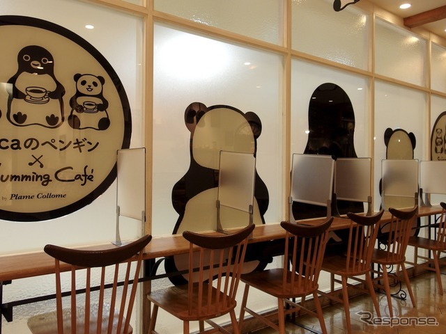Suicaのペンギン×ハミングカフェbyプレミィ・コロミィ：店内　(c) Chiharu Sakazaki／JR東日本／DENTSU　Suica by JR東日本