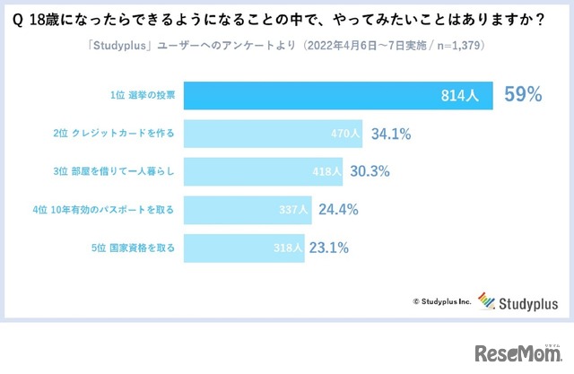 18歳になったらできるようになることの中で、やってみたいことはあるか