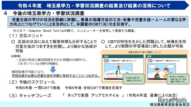 今後の埼玉県学力・学習状況調査