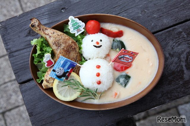 骨付きチキンの彩りスノープレート（1,600円）