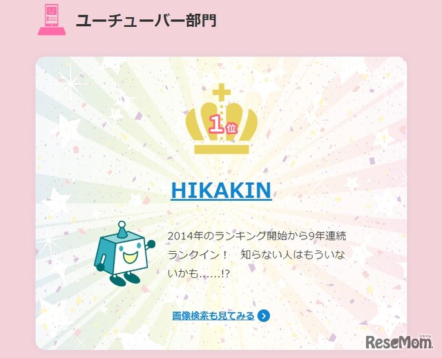 ユーチューバー部門