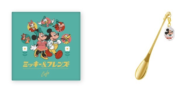 「『ミッキー＆フレンズ』OH MY CAFE」キャンバスアート、チャーム付きマドラー（C）Disney