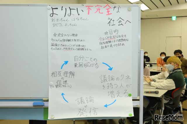 「よりよい不完全な社会へ」（メンバー：おおちゃん、はなちゃん、まピコ、よっちゃん）