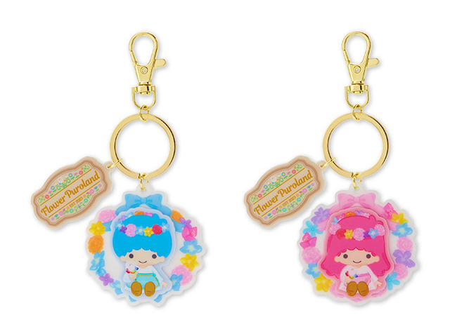 「Flower Puroland」キャラクターキーホルダー(キキ、ララ)（C）2023 SANRIO CO., LTD. TOKYO, JAPAN 著作 株式会社サンリオ