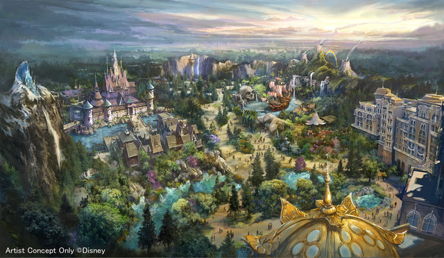 「ファンタジースプリングス」全景 As to Disney artwork, logos and properties： (C) Disney