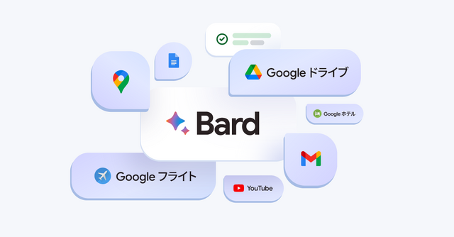 GoogleのAI『Bard』がGmailやGoogleマップ、YouTube等と連携。地図やメール本文を調べて回答が可能に