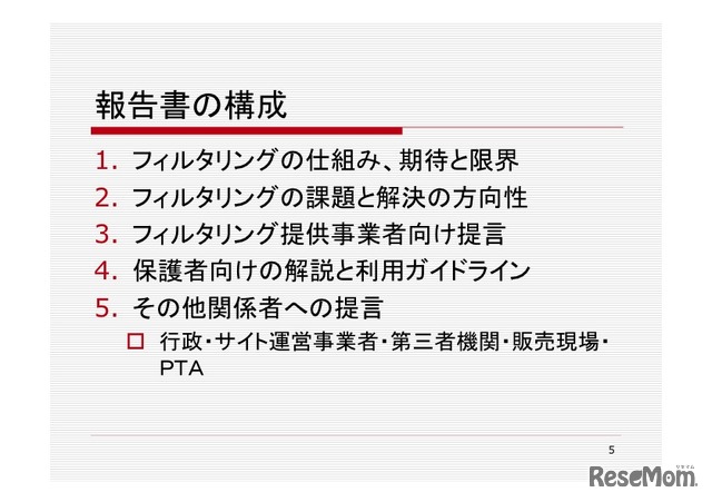 報告書の構成