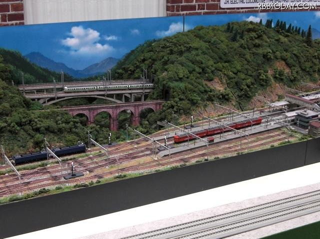 第13回国際鉄道模型コンベンション。信越本線碓氷峠（現在は廃止）と横川駅の情景