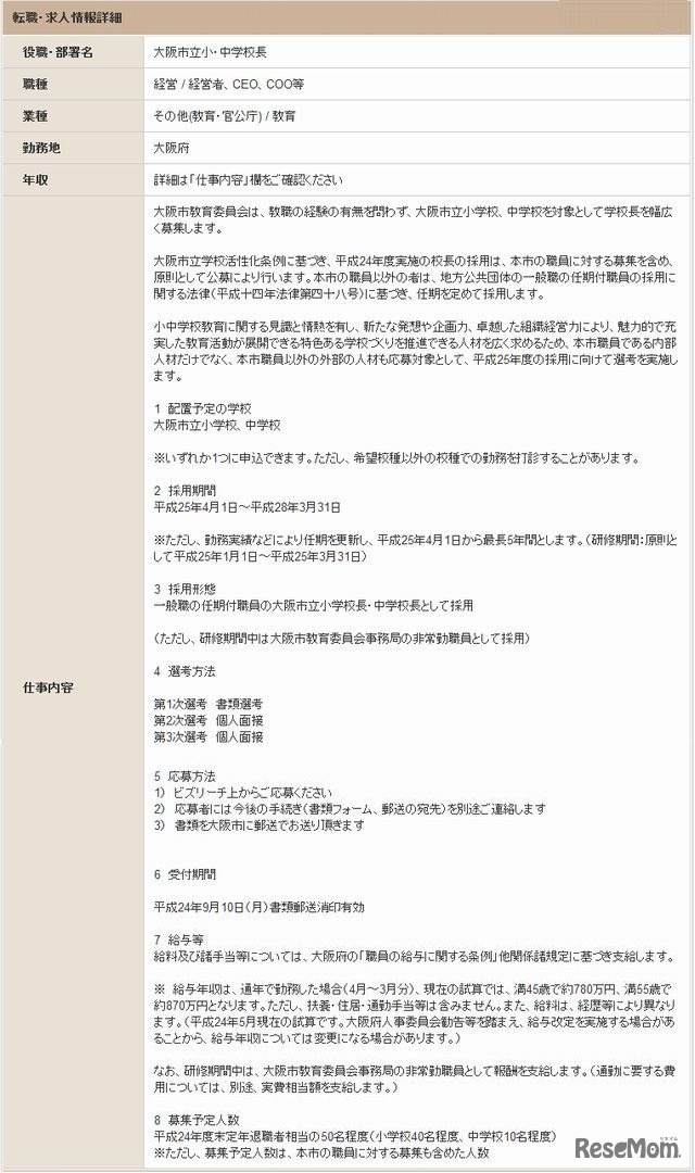 転職・求人情報詳細