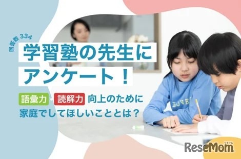 学習塾の先生にアンケート