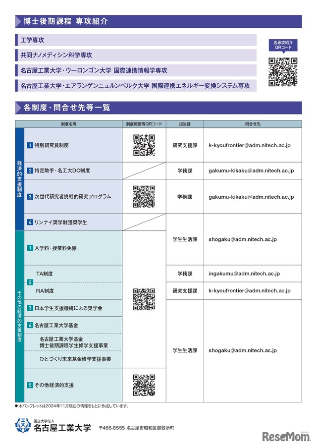 博士支援制度「全力サポートプラン」