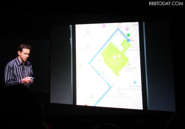 iOS 6の搭載でカートグラフィー（地図作成法）とルート案内によるナビゲーションの表示例