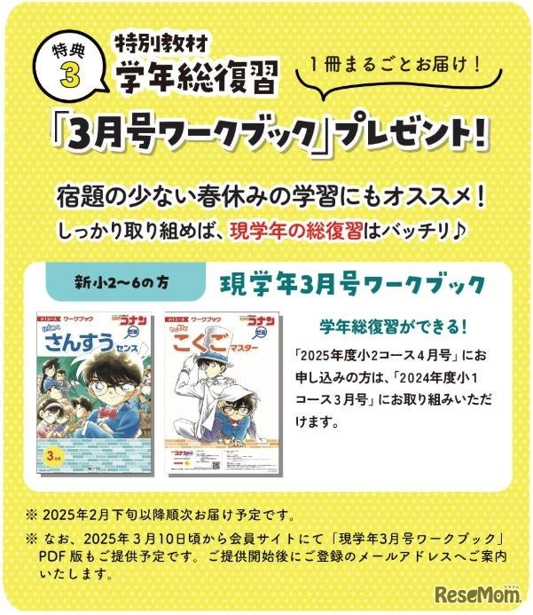 特別教材、学年総復習号「3月号ワークブック」