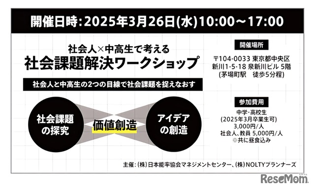 社会人×中高生で考える 社会課題解決ワークショップ