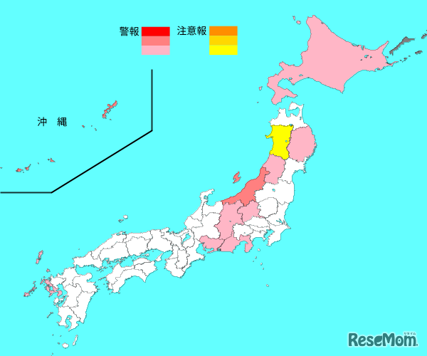 インフルエンザ流行レベルマップ2025年第6週