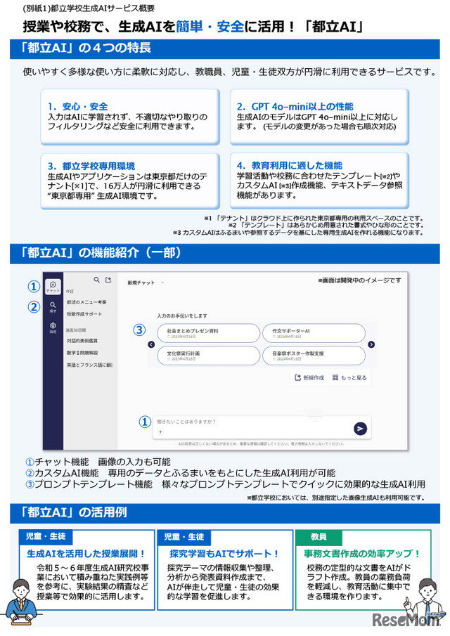 都立学校生成AIサービス概要