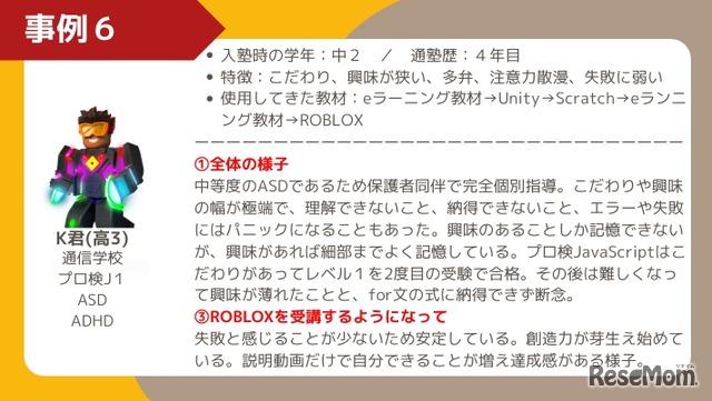 ASD／ADHDの特性がある中学2年生の事例