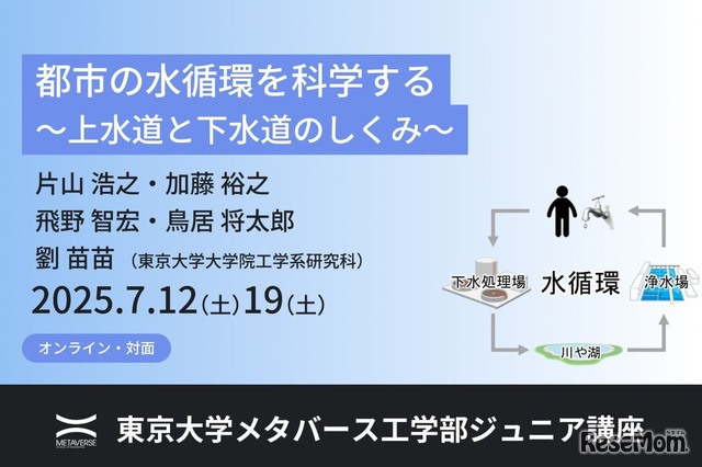 東大ジュニア講座「都市の水循環を科学する ～上水道と下水道のしくみ～」