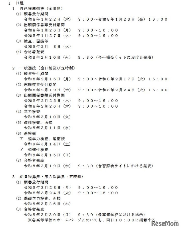 日程