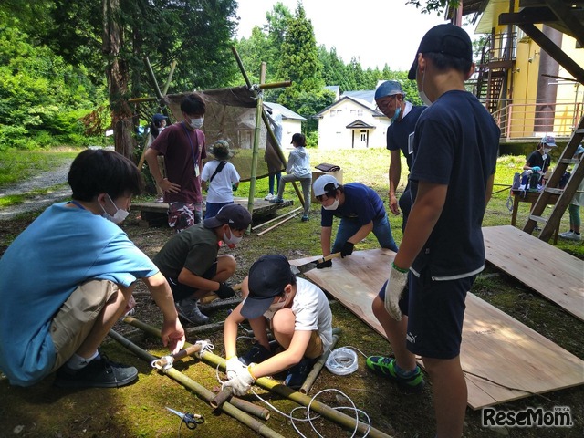 林間学校きつねキャンプのようす