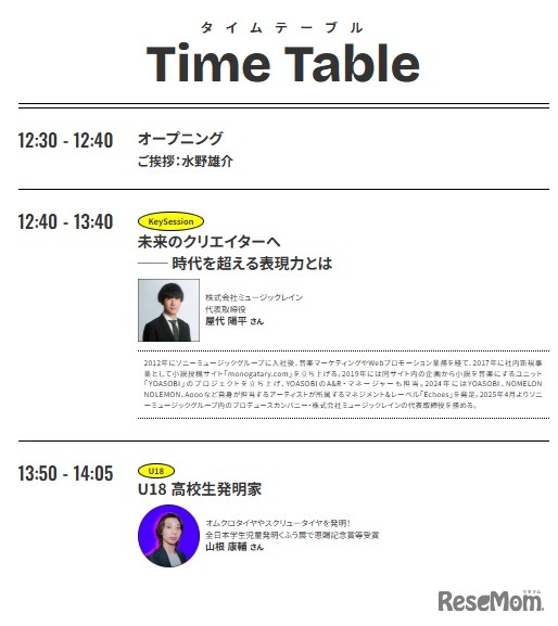 タイムテーブル