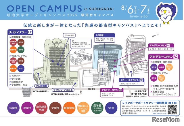 オープンキャンパス2025、駿河台キャンパス