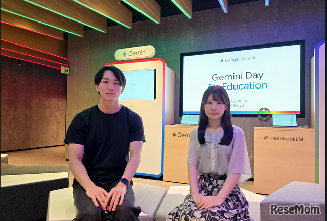東京大学 工学部 航空宇宙工学科4年生のHさん（左）と東北大学 理学部 物理学科3年生のOさん（右）