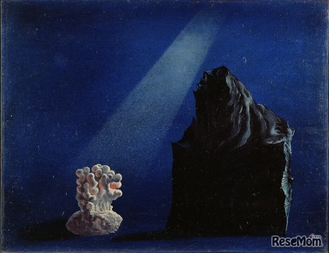 北脇昇「眠られぬ夜のために」（習作）1937年 油彩、カンヴァス 40.9×53.0cm 横浜美術館蔵