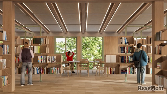 新校舎の図書室イメージ
