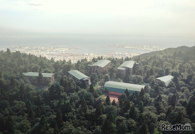 2028年に神戸六甲山に完成予定の新校舎イメージ