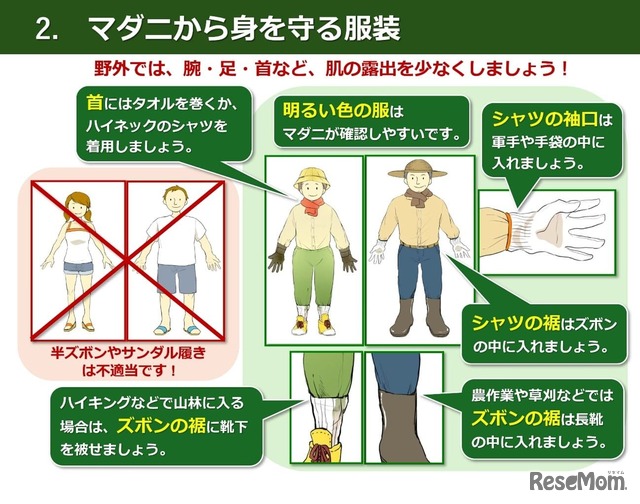 マダニから身を守る服装
