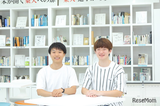 取材に応じてくれた東京大学1年の岡野 史さんと加藤 慶大さん