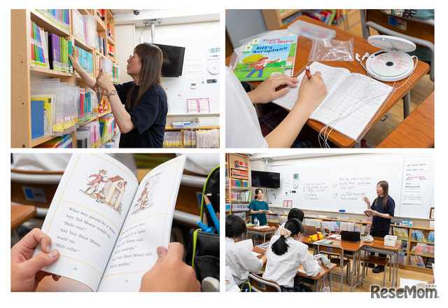 多読、リスニング、シャドーイング、ワークシートに取り組む多読パート