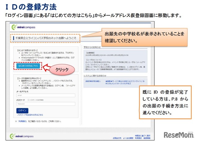 IDの登録方法　(c) Mitsubishi Research Institute DCS Co.,Ltd