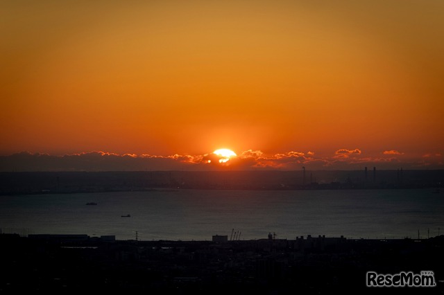 展望台から見た初日の出（2025年）